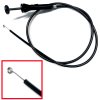 Choke cable for Renault R4 4L manufactured between 1983 and 1992. Attached to the carburetor using a loop at the end of the cable. 32IF carburetor Billancourt engine.