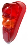 Taillights lens for Renault R4 4L. Bicolor. Right side.