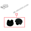 Screw Closure Clip for Plastic Side Strip of Renault R4 4L Sedan Sixties. Black for Sixties R4.