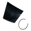 Black Steering Wheel Center for Renault R4 4L. Without Renault Logo.