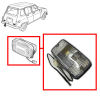 Feu de Recul Complet (Platine + Cabochon) pour Hayon de Renault R4 4L Berline. A l'Unité.