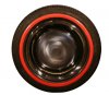 Red edged sidewalls 13" for Renault R4 4L. Set of 4 pieces.