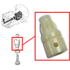 Plastic Support, Sheath for Speedometer Cable Drive Pinion for Renault R4 4L. HA0 box. Without O-ring, Without Oil Seal.