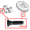 Wheel Stud for Renault R4 4L. Original Length +20mm for Shim Mounting. To the Unit.