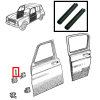 Spring pins for Renault R4 4L side doors. Front or Back. The pair.