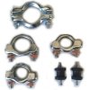 Renault R4 4L exhaust mounting kit ; clamps + mounting rubbers.