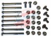 Set of fixing screws + nuts for Renault R4 4L on chassis. For front and rear bumpers.