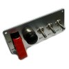 Platine de Démarrage avec Protection pour Renault R4 4L Préparée Raid. Version Avec 3 Interrupteurs Accessoires + Câblage.