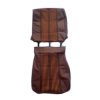 Seat cover trim for Renault R4 4L F4 and F6 van. Leatherette/Brown fabrics. Folding passenger seat. Non-Adjustable Backrest.
