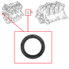 Camshaft side oil seal for Renault R4 4L. All engines Cleon 956 or 1100