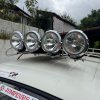 Support Phares Additionnels pour Galerie VA71151-GAL pour Renault R4 4L Berline. 4 Fixations. Prêt à poser. Phares Non Inclus.