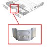 Tôle de pare boue milieu pour châssis de Renault R4 4L.
