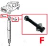 Rear Shock Absorber Mounting Bolt for Renault R4 4L. Cast Iron Arm with Clevis (Two Fixing Points for the Screw on the Arm).