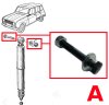 Rear Shock Absorber Mounting Bolt for Renault R4 4L. Stamped Steel or Cast Iron Arm with Single Fixing Point.