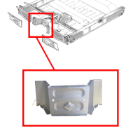 Tôle de pare boue milieu pour châssis de Renault R4 4L.
