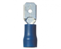 Male terminal for Renault R4 4L or Renault Estafette. Blue. 6.35 x 0.8mm. Individually.