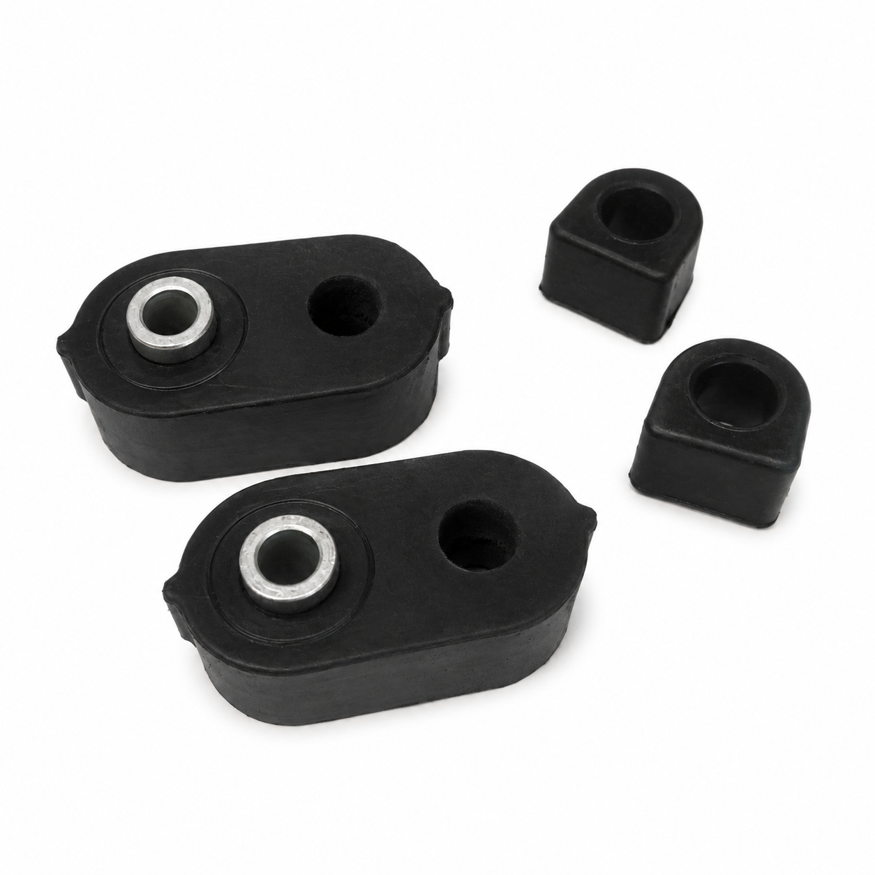 Kit silent blocs de barre stabilisatrice pour Renault R4 4L. Pour barre de diamètre 16mm, tube court.