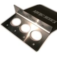 Platine, support pour 3 manomètres diamètre 52mm pour Renault R4 4L. – Image 3