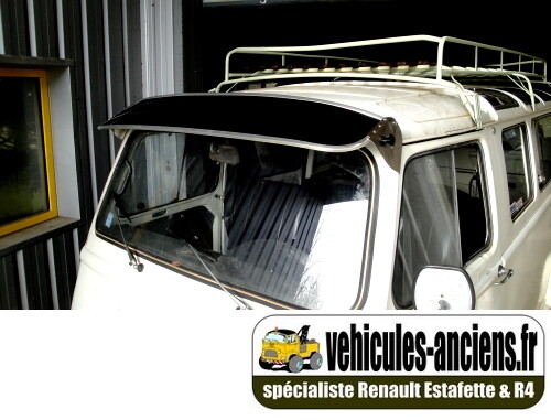 Casquette de pare-brise, pare-soleil extérieur pour Renault Estafette. Couleur bleue. – Image 9