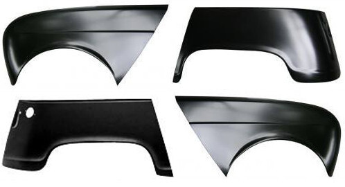 Kit 4 ailes pour Renault R4 4L berline tout modèle.