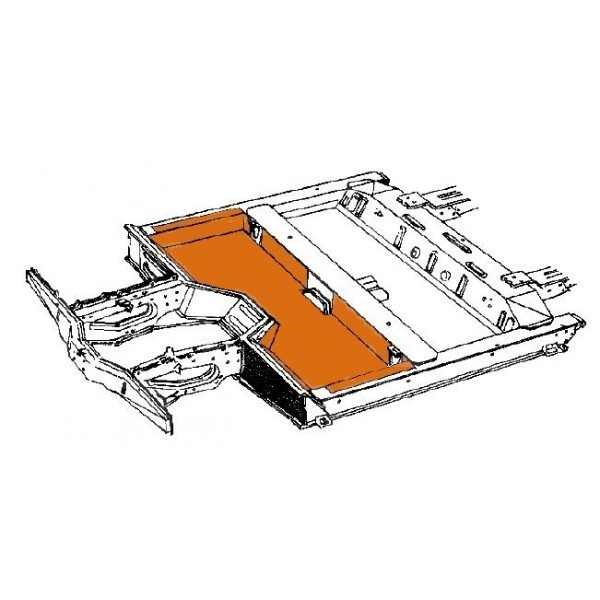 Plancher, bac intérieur avant pour Renault R4 4L. – Image 3