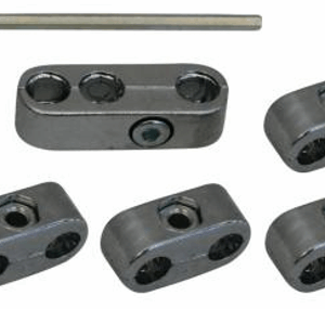 Séparateurs fils de bougies pour Renault R4 4L ou Renault Estafette, Kit chrome.