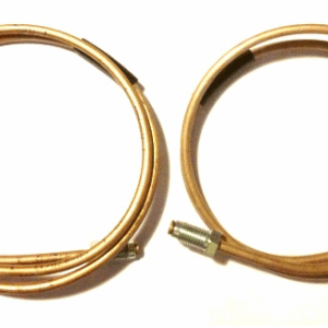 Kit tuyaux rigides arrière fixés sur bras de suspension pour Renault R4 4L. Côté gauche et droit.