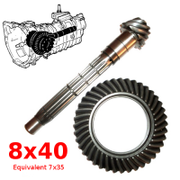 Couple conique long 8x40 pour Renault Estafette, équivalent 7x35. – Image 3