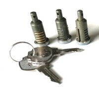 Jeu de 3 barillets de portes avec 2 clés pour Renault R4 4L fourgonnette F4 ou F6.