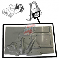 Réparation passage de roue arrière gauche. Renault R4 4L Berline. Complet, déjà assemblé.
