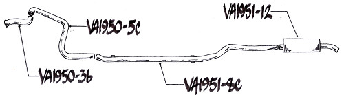 Echappement 4L R1128 GTL 10.1979 -> 08.1983