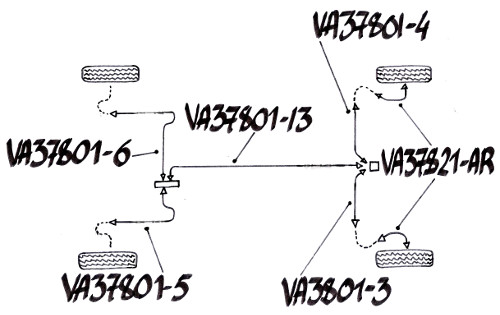 tuyaux rgides montage répartiteur 3 voies pour 4l berline et f4