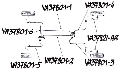 tuyaux rigides montage répartiteur 4 voies 4l berline & f4